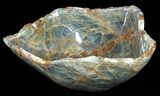 Carved, Blue Calcite Bowl - Argentina #63231-2